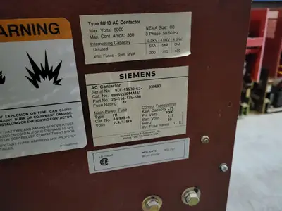 Used SIEMENS 88H3533044A1AT Switchgears British Columbia CA | Lenmark #240628