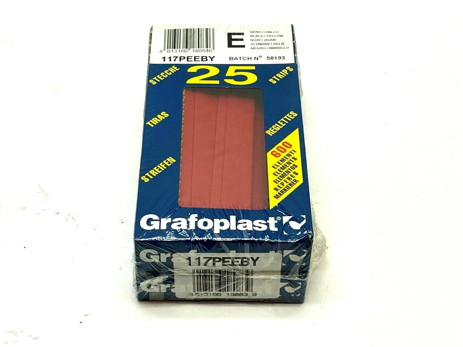 117PEEBY | Grafoplast  Wiremarker Strips LOT OF 50 - New