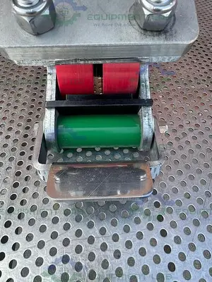 USED ALBION DUAL TECH 5" INDUSTRIAL CASTER W/ THREADED FITTING, 6" X 4.5" PLATFORM