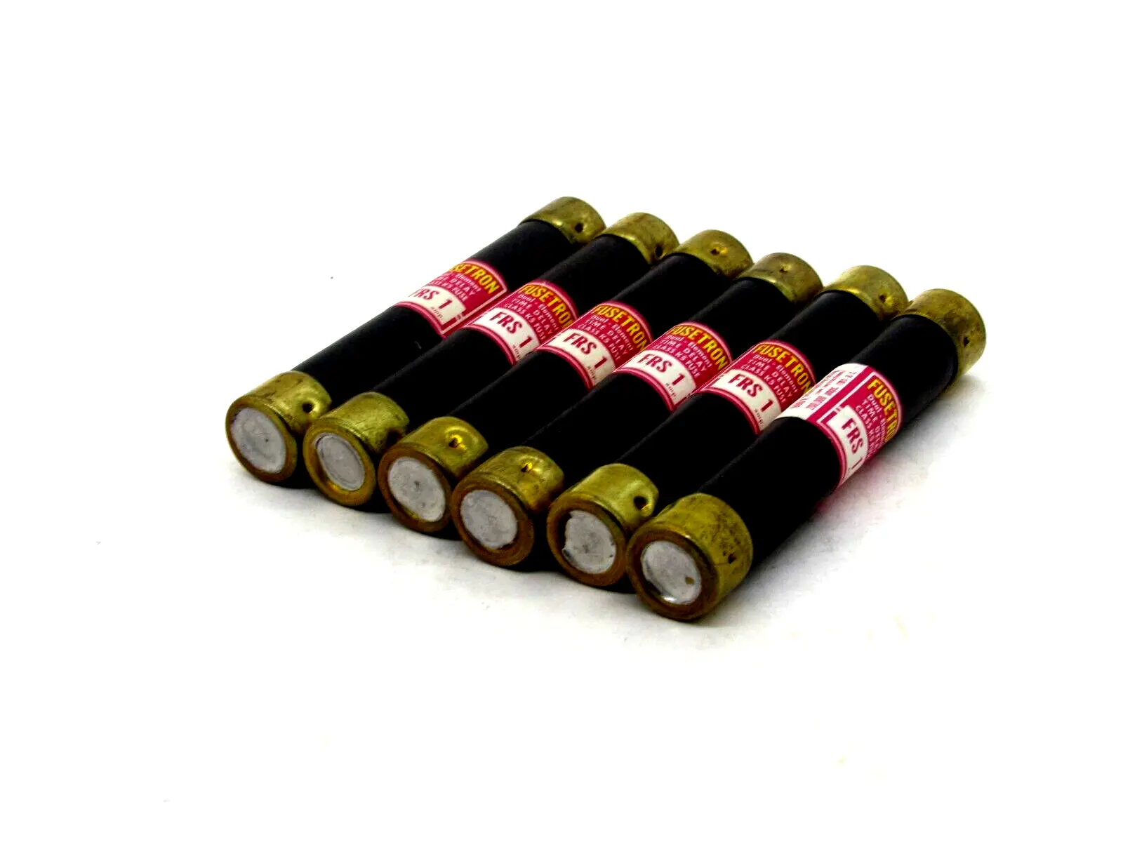 NEW LOT OF 6 FUSETRON FRS-1 FUSES 1 AMP FRS1