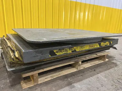 5,500 LBS X 38" X 44" PENTALIFT HYDRAULIC SCISSOR  LIFT TABLE WITH ROTARY TOP: STOCK #20388