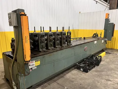6 STAND X 8" X 1.5" YODER MODEL M1-1/2 ROLLFORMER, 16 STAND BASE: YOBRO #24215