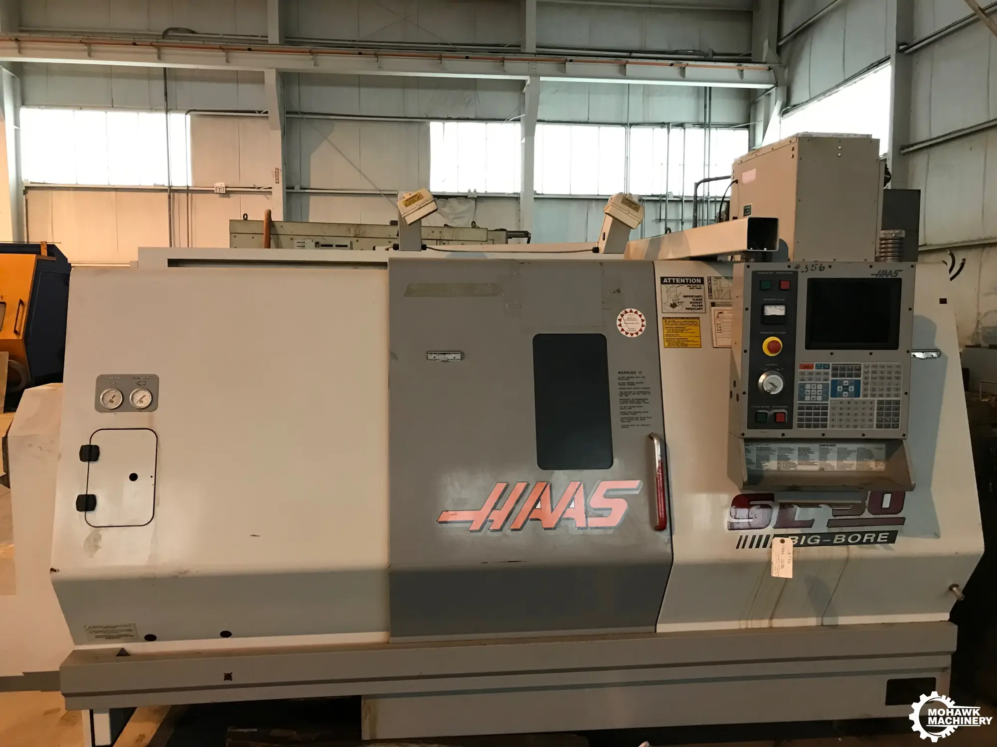 SL30TB HAAS "BIG-BORE" CNC TURNING CENTER w/4” SPINDLE BORE - COLLET CHUCK - PROGRAMMABLE TAILSTOCK - TOOL PRESETTER - 40 HP MOTOR