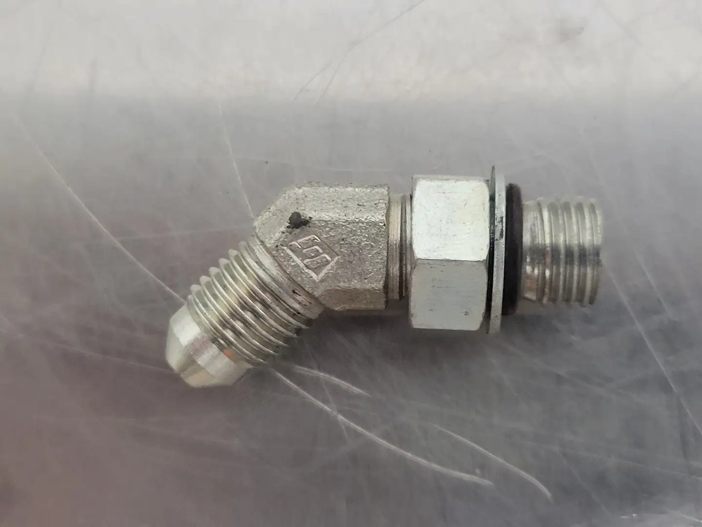 45 Deg Elbow Adapter M-04 ORB X M-04 JIC 1/4" x 1/4" (Bag of 9)