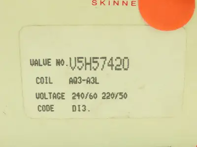 Honeywell Skinner V5H57420 Solenoid Valve 3-Way (NC) 220VAC 100 PSI 1/4" NPT V5
