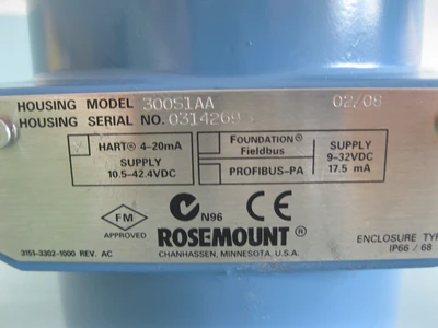 USED Rosemount 3051 S1 TG 3A 2B11A1A