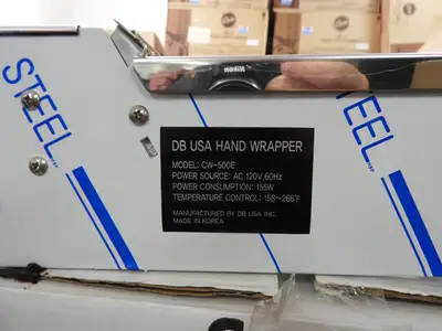 Used Vision Tech Used VisionTechShop CW-500E Hand Wrapping Machine Film Wrapper for Food Packaging Wrapping Machines Illinois US | Falcon Restaurant Supply #1376517