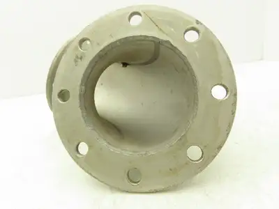 90° Elbow Pipe Fitting 4" Flanged Aluminum 8-Bolt w/Side Port