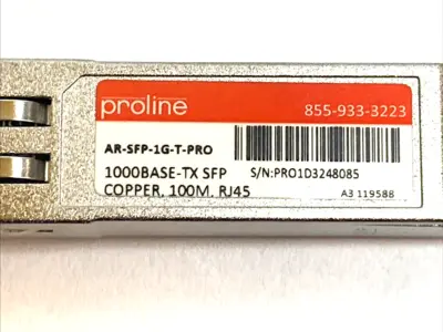 New | in-Stock Proline 1G Copper SFP, 1000Base-T RJ45 100m Misc Networking Equipment Michigan US | Maverick Industrial Sales #1395534