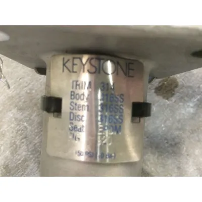 Used 6" Keystone Figure 920 316 Stainless Manual Butterfly Valve