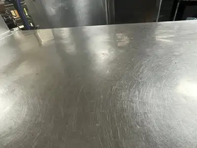 Used Randell Used 72" Randell 9235-32 Stainless 2 Door Worktop Refrigerator with Casters 120V Worktop Refrigerators Illinois US | Falcon Restaurant Supply #1375730
