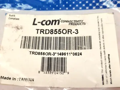 New | in-Stock L-Com TRD855OR-3 Cable & Wire Michigan US | Maverick Industrial Sales #1502215