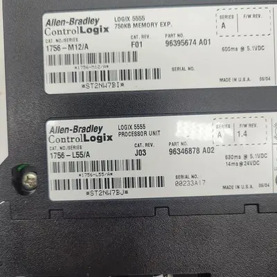 Used ALLEN-BRADLEY ALLEN-BRADLEY PROCESSER UNIT 1756-L55 SER.A 1756-M12 PLC Processors | ND Industrial Surplus #1215966