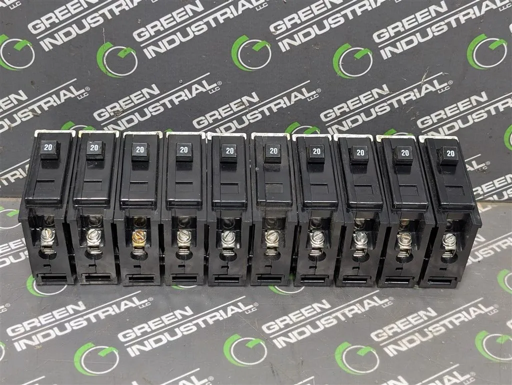 Lot of 10 Cutler Hammer QuickLag Type BL Circuit Breakers 20A 120/240VAC Used