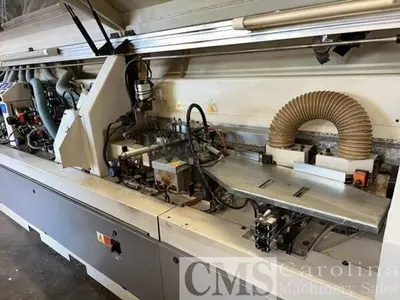 USED 2005 BIESSE POLYMAC AKRON 246 EDGEBANDER W/CORNER ROUNDING AND PRE MILLING