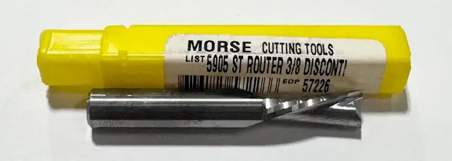 Morse 3/8" Solid Carbide Router 2 Flute USA Made