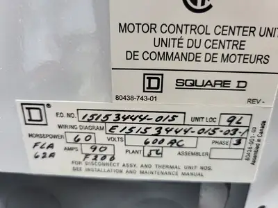 USED SQUARE D MODEL 6