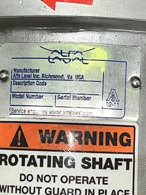 2HP Alfa Laval 9613381636 C-ZM Pump , New Storeroom Spare