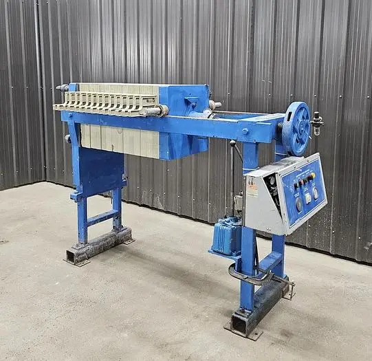Used Perrin Filter Press, Recessed Plate, Gasketed, 470 Mm X 470 Mm, Polypropylene