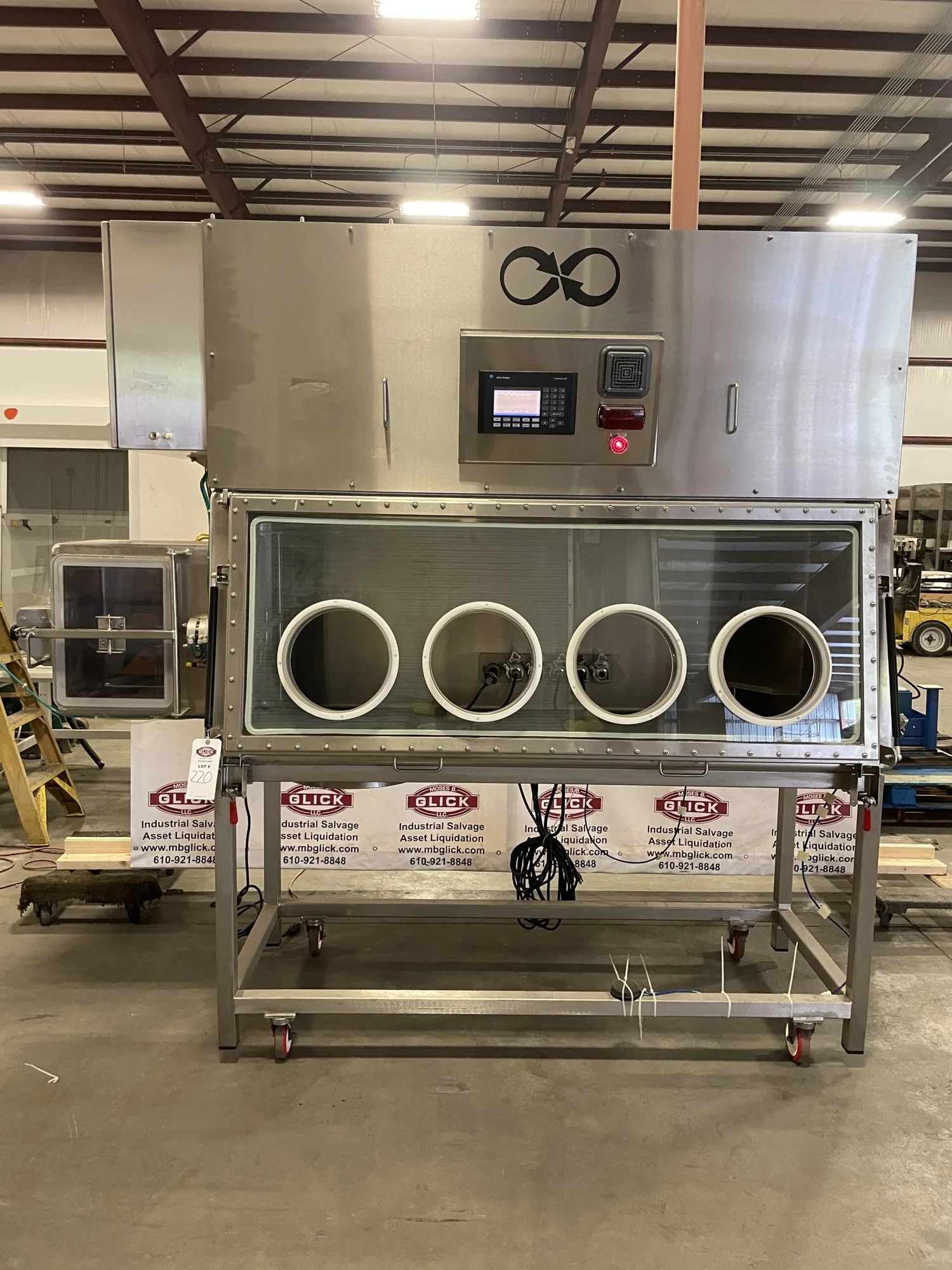 Flanders Stainless Steel Laboratory Absolute Isolation Glove Box – Fume Hood