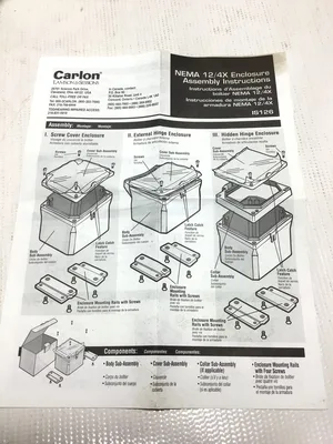 Carlon Thomas & Betts NC884 – NC88L Circuit Safe Enclosure Clear External Hinge Cover