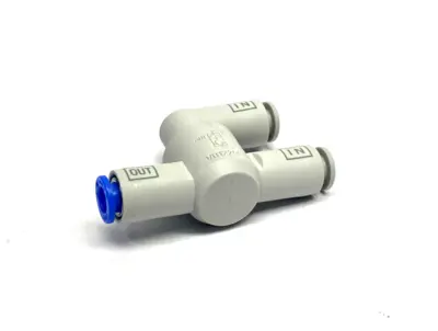VR1220F-06 | SMC  Shuttle Valve w/ 6mm One-Touch Fitting - New – Open Box