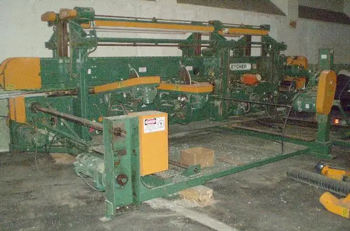 FLETCHER FM-200 DOUBLE-END FEED-THRU TRIM, SHAPE, AND SAND MACHINE
