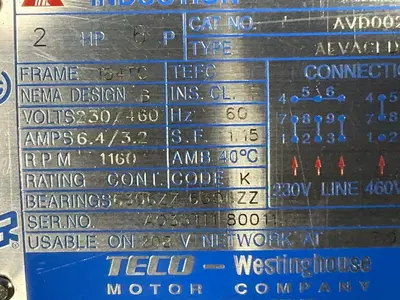 Used TECOWESTINGHOUSE AVD0026D Motors (misc) Ohio US | HGR 24 #1503773