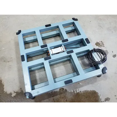Used 2500LB Stainless Steel 32" X 32" Platform Scale w/ stand