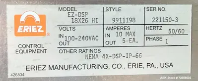 USED ERIEZ EZ-DSP 32