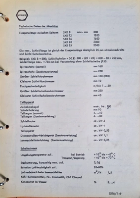 FRITZ WERNER Spline Shaft Grinder