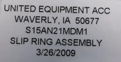 NEW UNITED EQUIPMENT S15AN21MDM1 SLIP RING ASSY 175-651-03