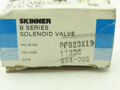 Honeywell Skinner PFB2DX19 Solenoid Valve PFB Type 11VDC 175 PSI