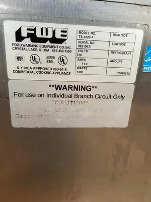 Used FWE Used FWE TS-1826-7 Insulated 1/2 Height Mobile Heated Holding Cabinet 5 Pan 120V Hot Food Warming, Holding, & Transport Cabinets Illinois US | Falcon Restaurant Supply #1376396