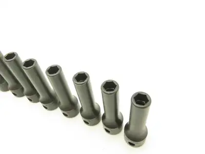 Williams 12M-607 IMP 3/8" Drive 7MM 6 Point Impact Socket Deep 2-1/8"L Lot of 11