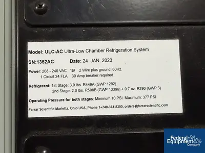 Trane Farrar Trane Technologies Ultra Low Storage Chamber, Model ULC 259