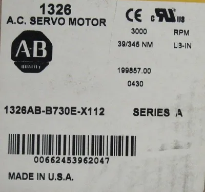 NEW ALLEN BRADLEY 1326AB-B730E-X112 AC SERVO MOTOR 1326ABB730EX112