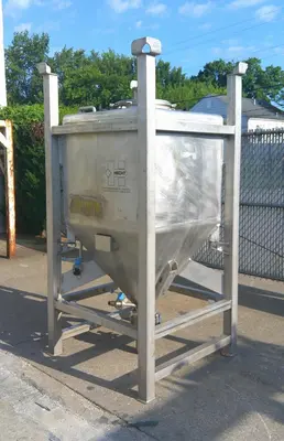 SPC9194  Tank 225 gallon Schafer Container Systems liquid tote, Stainless Steel