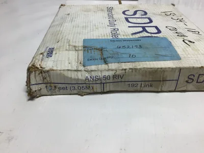 RENOLD JEFFREY ANSI 50-1 STANDARD DUTY ROLLER CHAIN 10′ 192 LINKS