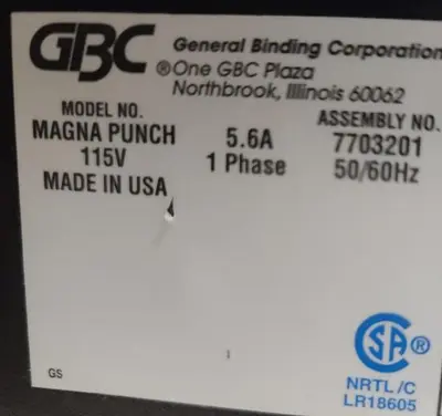 USED GBC MAGNA PUNCH