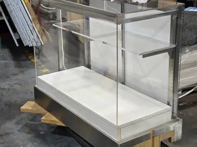 Retail Glass Jewelry Display Case / Counter | Lighted 45" x 20 1/2" x 38"