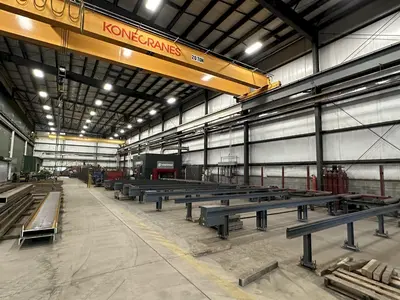 41" X 18" VOORTMAN BEAM LINE, VB1050 SAW,  V630DRILL & V808 PLASMA COPER ROBOT, NEW 2016: STOCK 20792