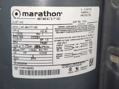 NEW MARATHON ELECTRIC 048A17T118D