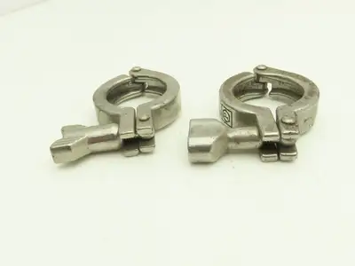 1.5" Tri Clover Clamp Stainless Steel Sanitary Flange 5/16 Thumb Screw Lot of 15