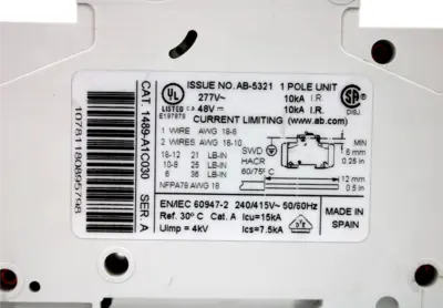 USED ALLEN BRADLEY 1489-A1C030