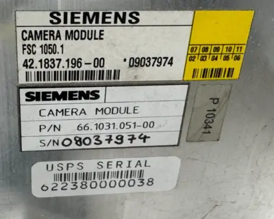 SIEMENS / DALSA 66.1031.051-00 LINE SCAN CAMERA 66.1031.098-01 REFURBISHED