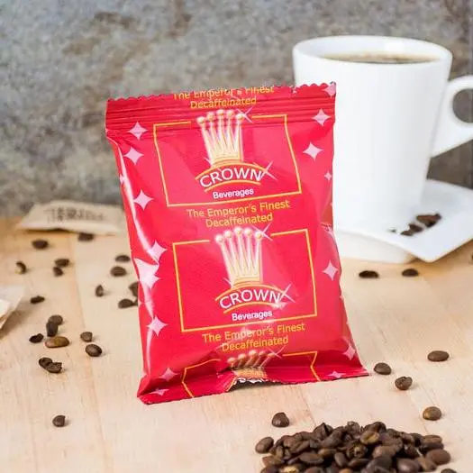 Crown Beverages Emperor's Finest Premium Blend Decaf Coffee - (80) 2 oz. Packets