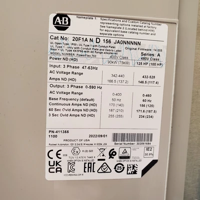 Used Allen-Bradley 20F1AND156JA0NNNNN PLC Processors California US | American Industrial Supply Co. #1493623