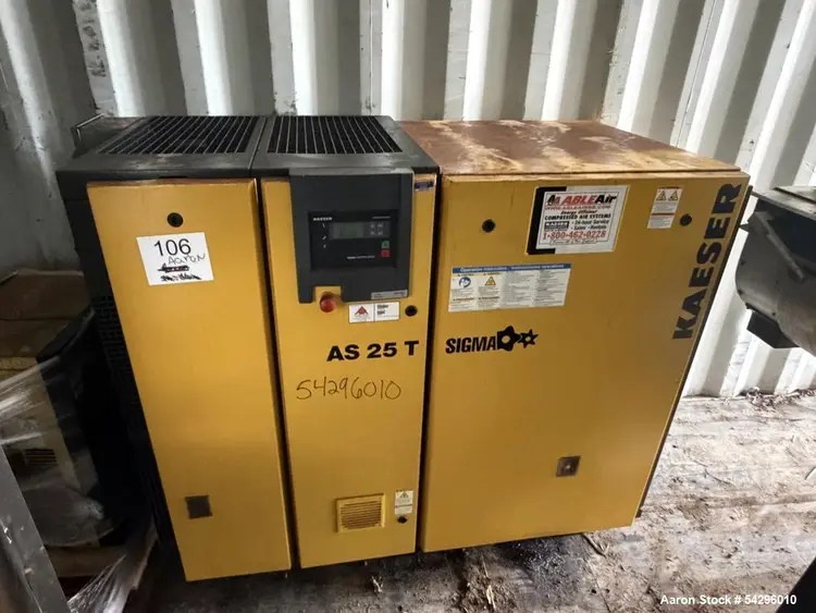 Used KAESER AS 25 T Rotary Screw & Sliding Vane Air Compressors Illinois US | Aaron Equipment #787353