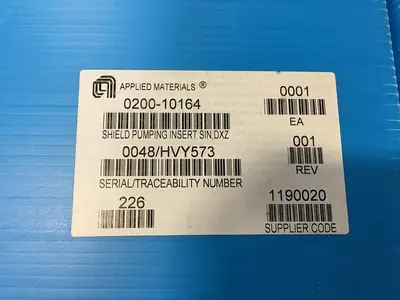 AMAT 0200-10164 SHIELD PUMPING INSERT SIN, DXZ